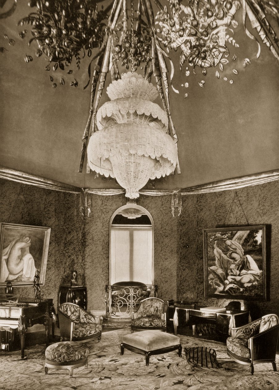 Velký salon Kreslicí pokoj, navržený Sue et Mare, od Ensembles Mobiliers II, 1925 od French Photographer