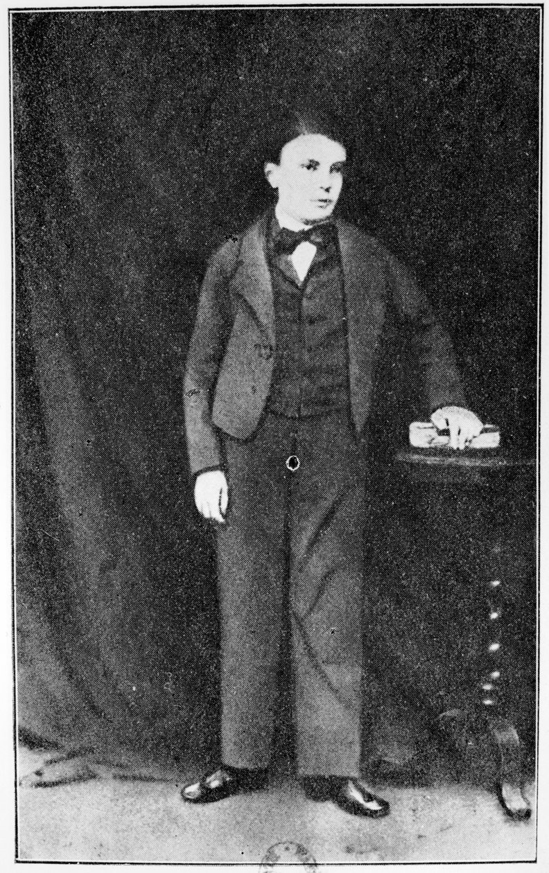 Guy de Maupassant (1850-93) ve Fecamp, 9 let, z La Fin de Maupassant od Georgese Normandy, publikoval v roce 1927, Paříž od French Photographer