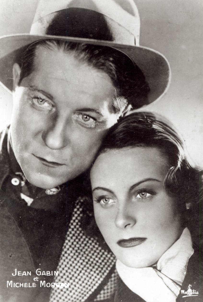 Jean Gabin a Michele Morgan ve filmu Quai des Brumes 1938 od French Photographer