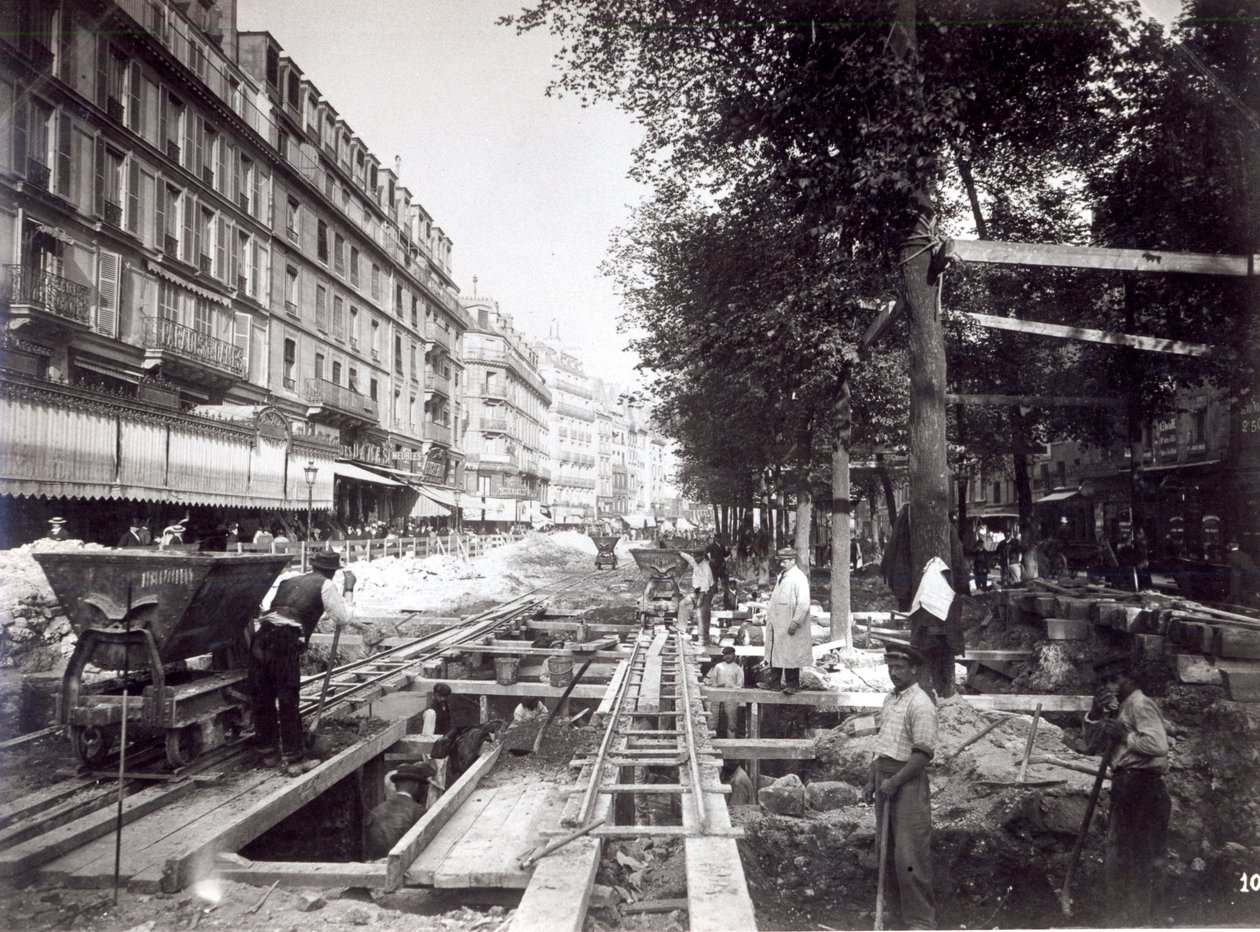 Vytvoření stanice St Paul na lince 1 pařížského metra, 1903 od French Photographer