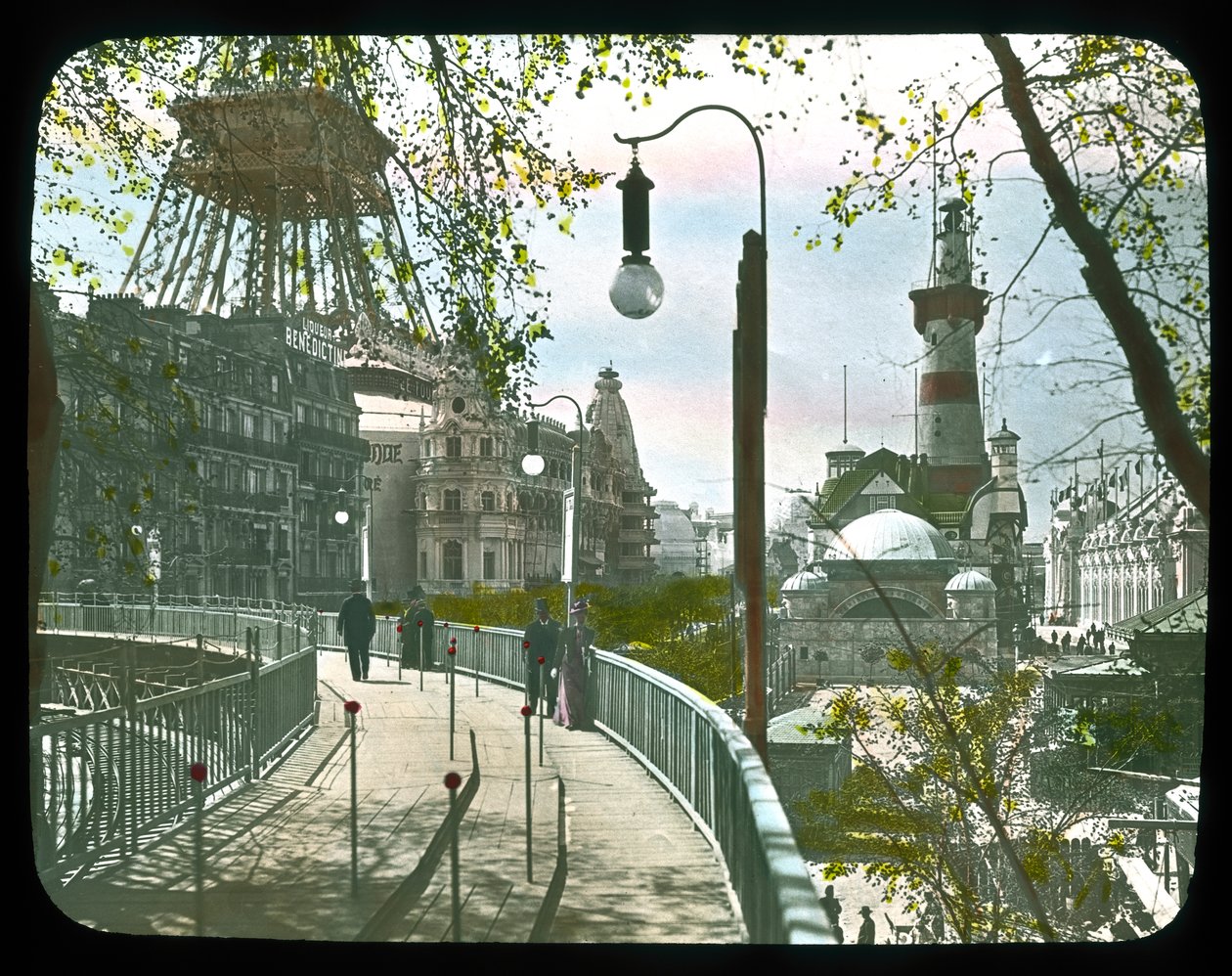 Pařížská expozice: Pohyblivý chodník, 1900 (skluz s lucernou) od French Photographer