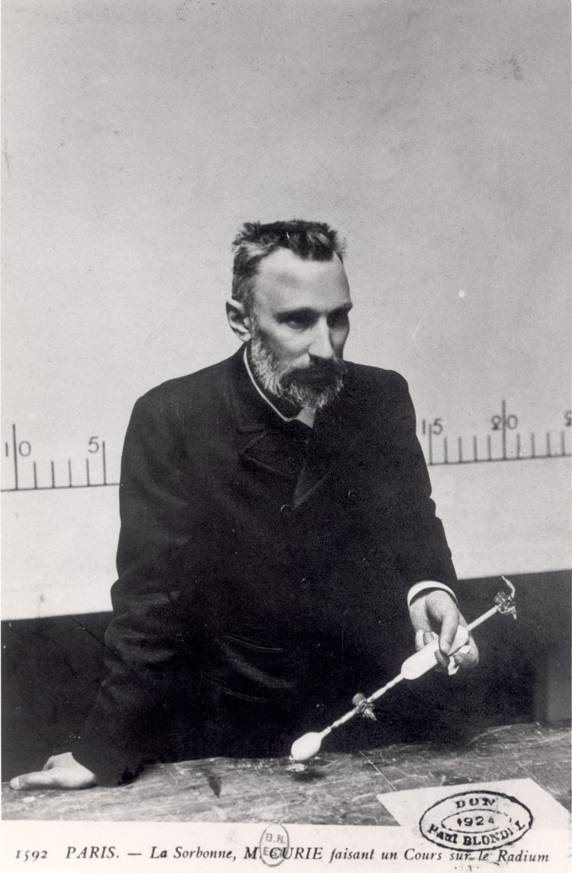 Pierre Curie (1859-1906) učí o radiu na Sorbonně, 1906 od French Photographer