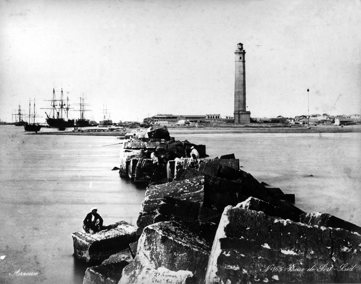 Maják Port Said, cca 1875 od French Photographer