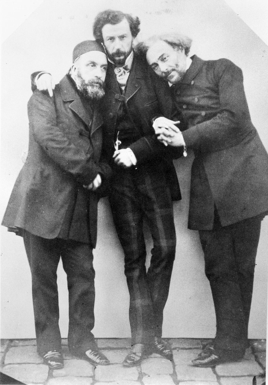 Portrét Charlese Lambert-Beye (1804-64), Maxima Du Campa (1822-94) a Louise Jourdana (L. až R.) od French Photographer