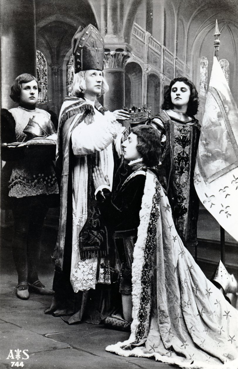 Pohlednice Johanky z Arku při korunovaci Karla VII., 17. července 1429, kolem roku 1914 od French Photographer
