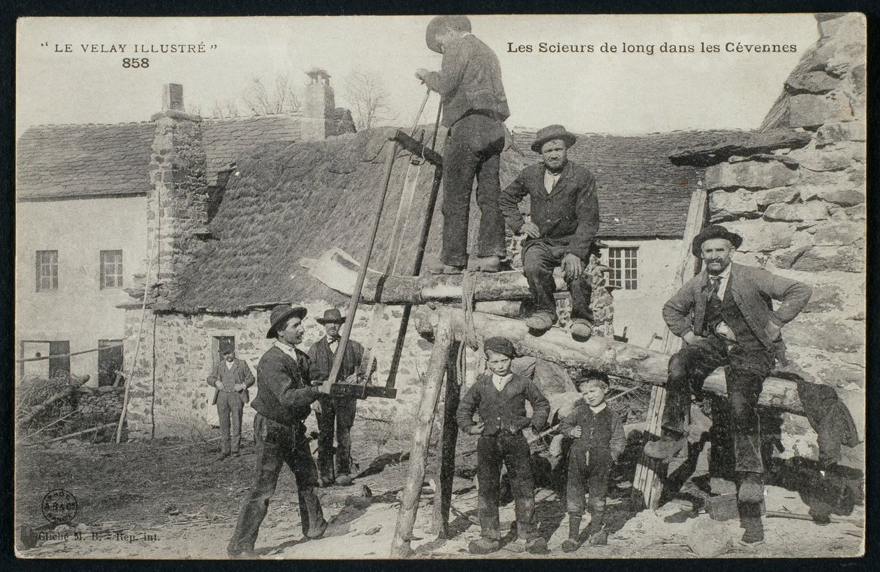 Pohlednice zobrazující pilaře v Cevennes, kolem roku 1900 od French Photographer