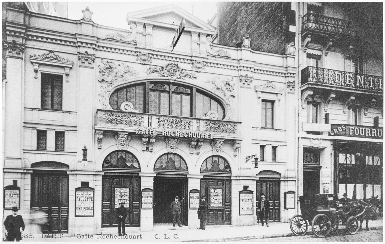 Pohlednice zobrazující Cafe-koncert Gaite Rochechouart, 15 Boulevard Rochechouart, Paříž, kolem roku 1900 od French Photographer