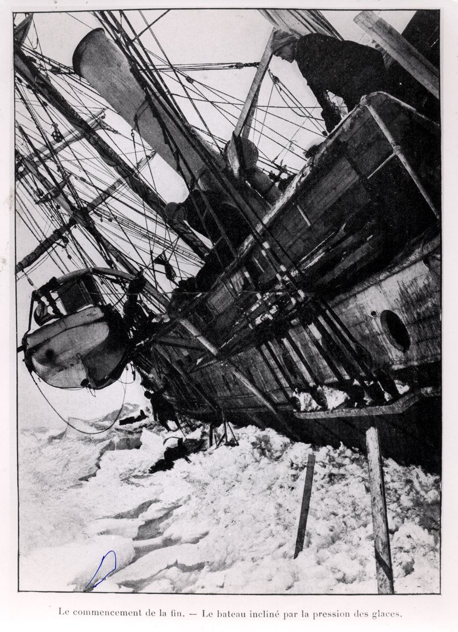 Začátek konce, od expedice na jižní pól Ernest Shackleton (1874-1922) 1914-17 od French Photographer