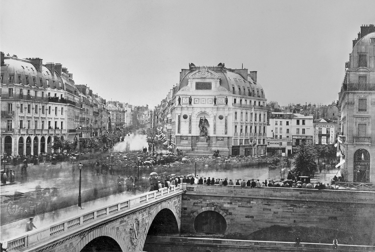 Inaugurace Fontaine Saint-Michel, 1860 od French Photographer