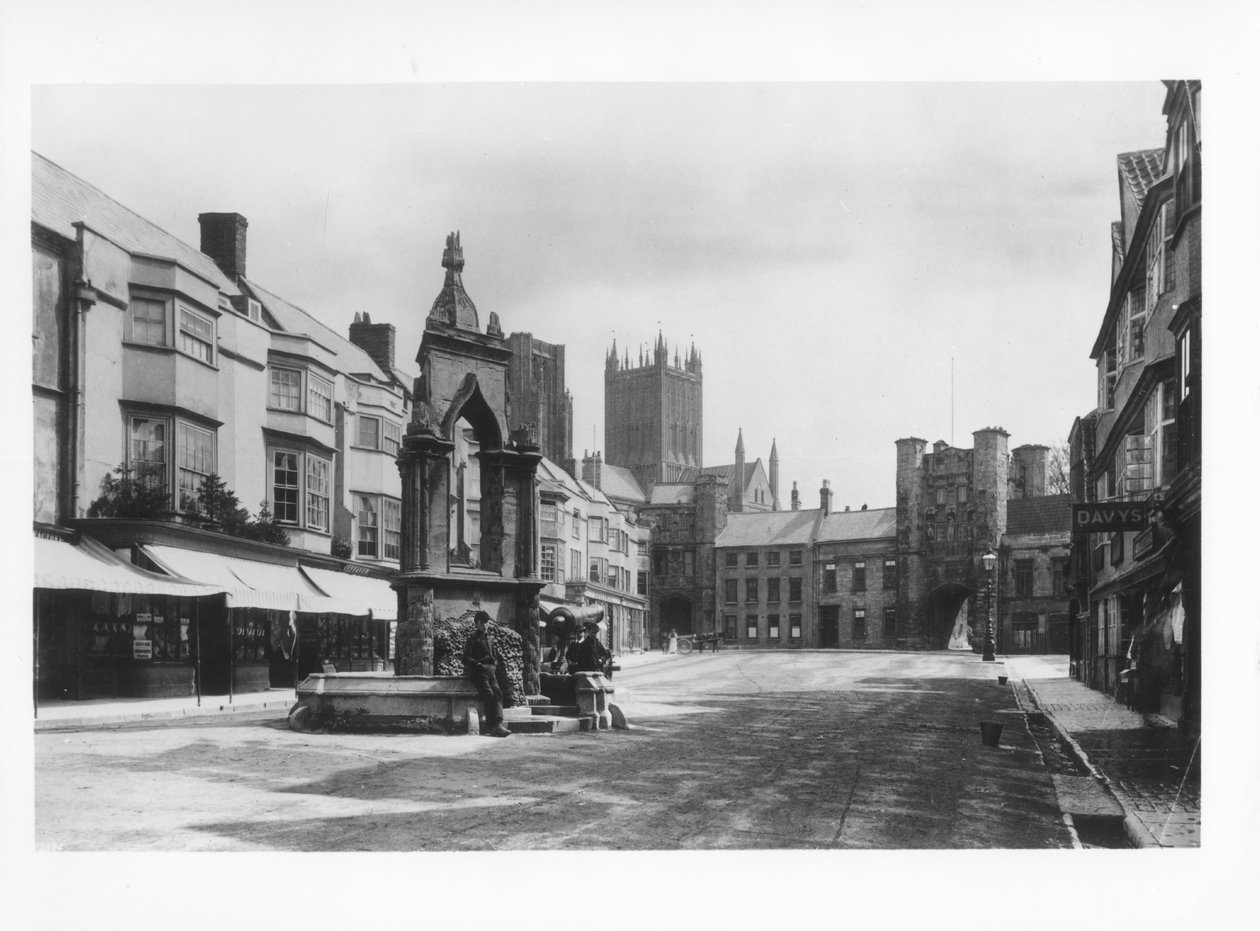 Tržiště, Wells, Somerset, kolem roku 1900 od French Photographer