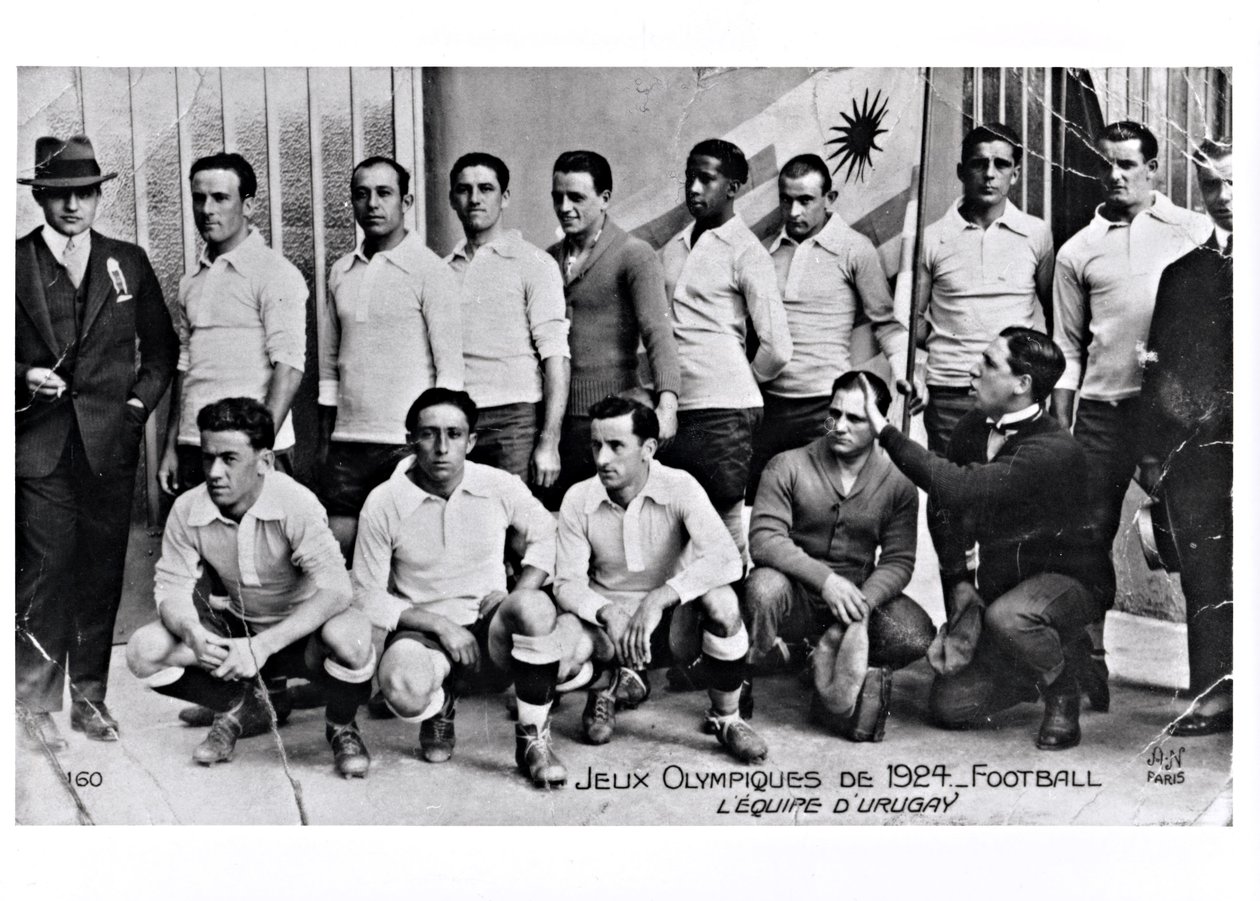 Fotbalový tým Uruguaye na olympijských hrách v Paříži v roce 1924 od French Photographer