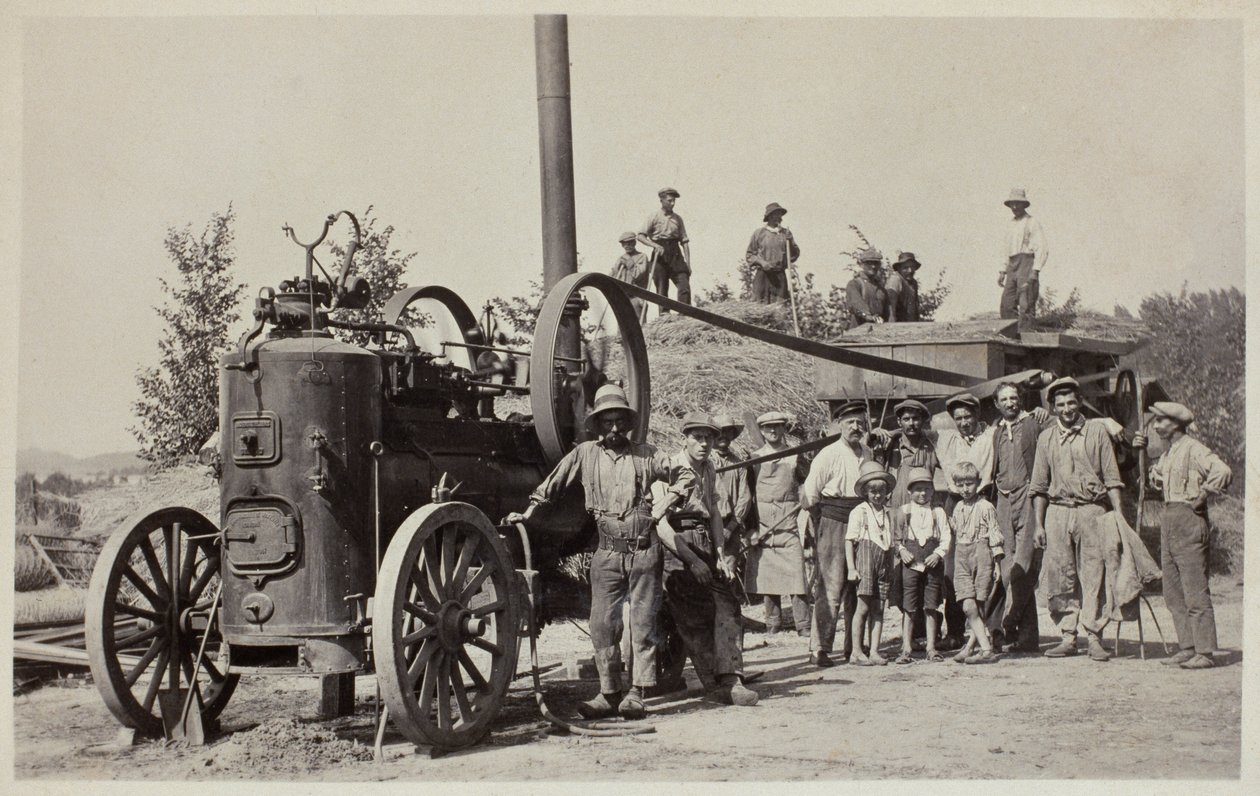 Mlátička, cca 1900 od French Photographer