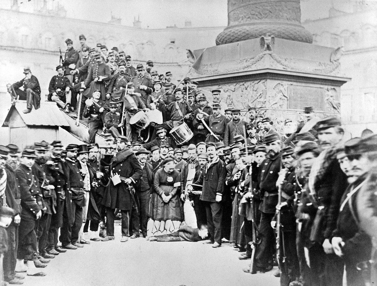 Vojska Pařížské komuny na Place Vendôme, 1871 od French Photographer