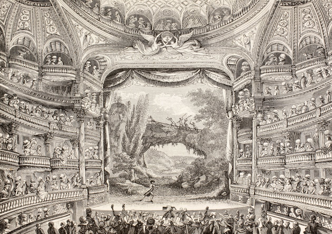 Představení z roku 1789 v Theater des Varietes-Amusantes, 1875 od French School