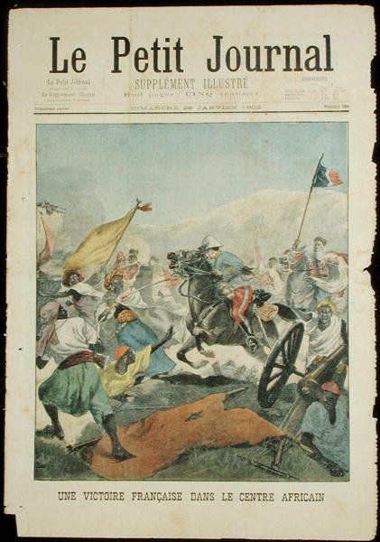 Francouzské vítězství ve střední Africe, z Le Petit Journal, 26. ledna 1902 od French School