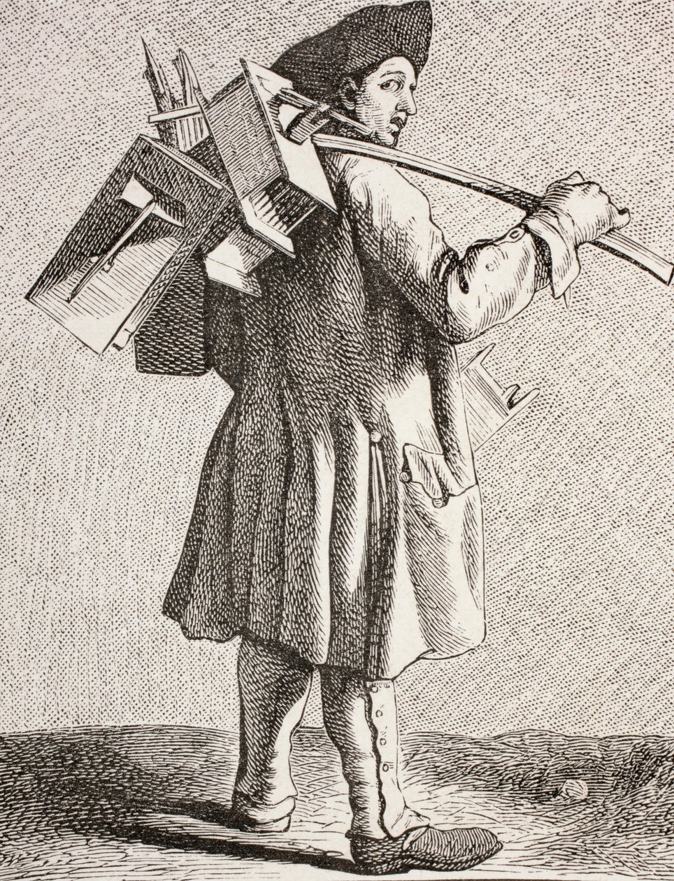 Chytač krys se svými pastmi v Paříži 18. století, 1875 od French School