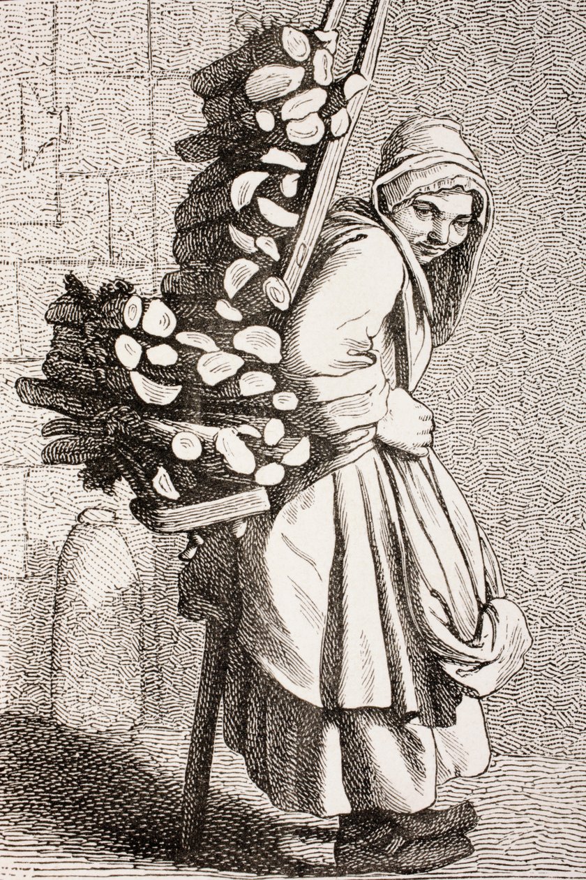 Žena nesoucí palivové dříví k prodeji v Paříži 18. století, 1875 od French School