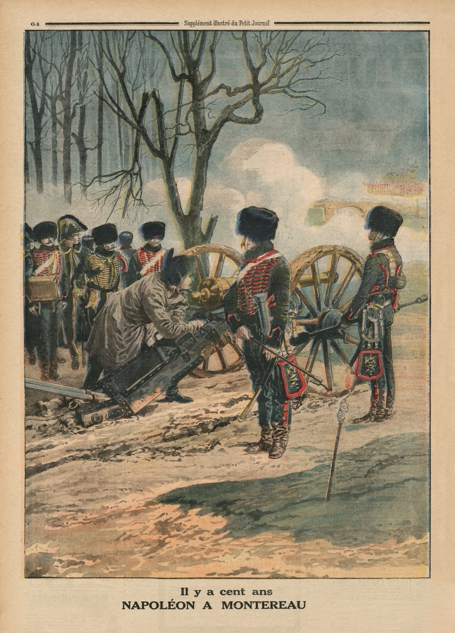 Před stoletím, Napoleon v Montereau dne 18. února 1814, ilustrace na zadní straně obálky z 