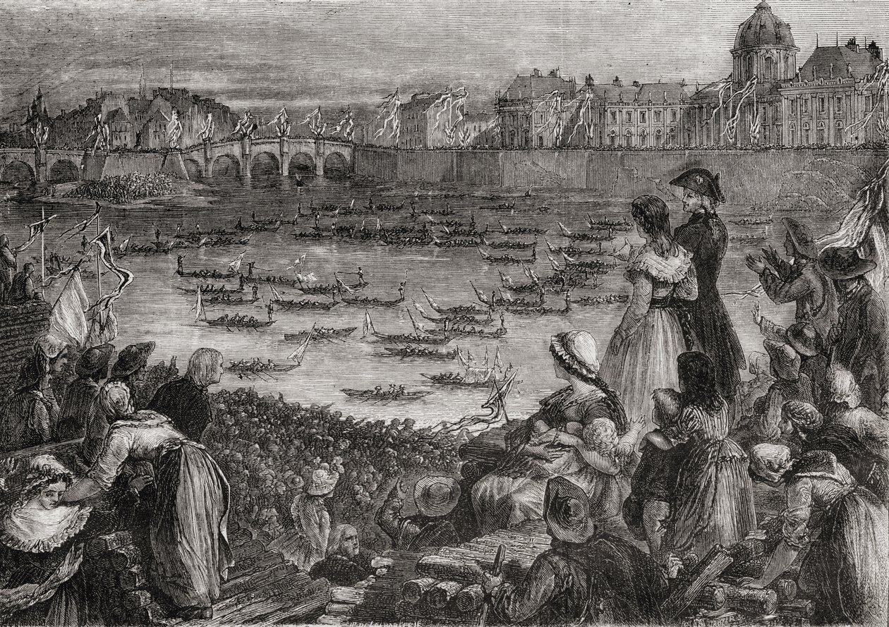 Rytíř na vodě na Champs de Mars v Paříži od French School