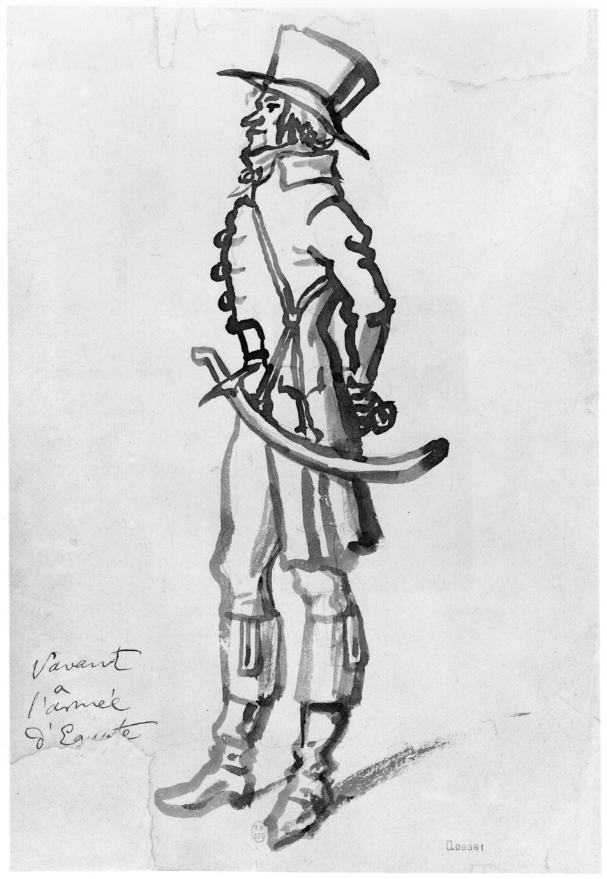 Vědec egyptského tažení, 26. března 1795 (mytí na papíře) od French School