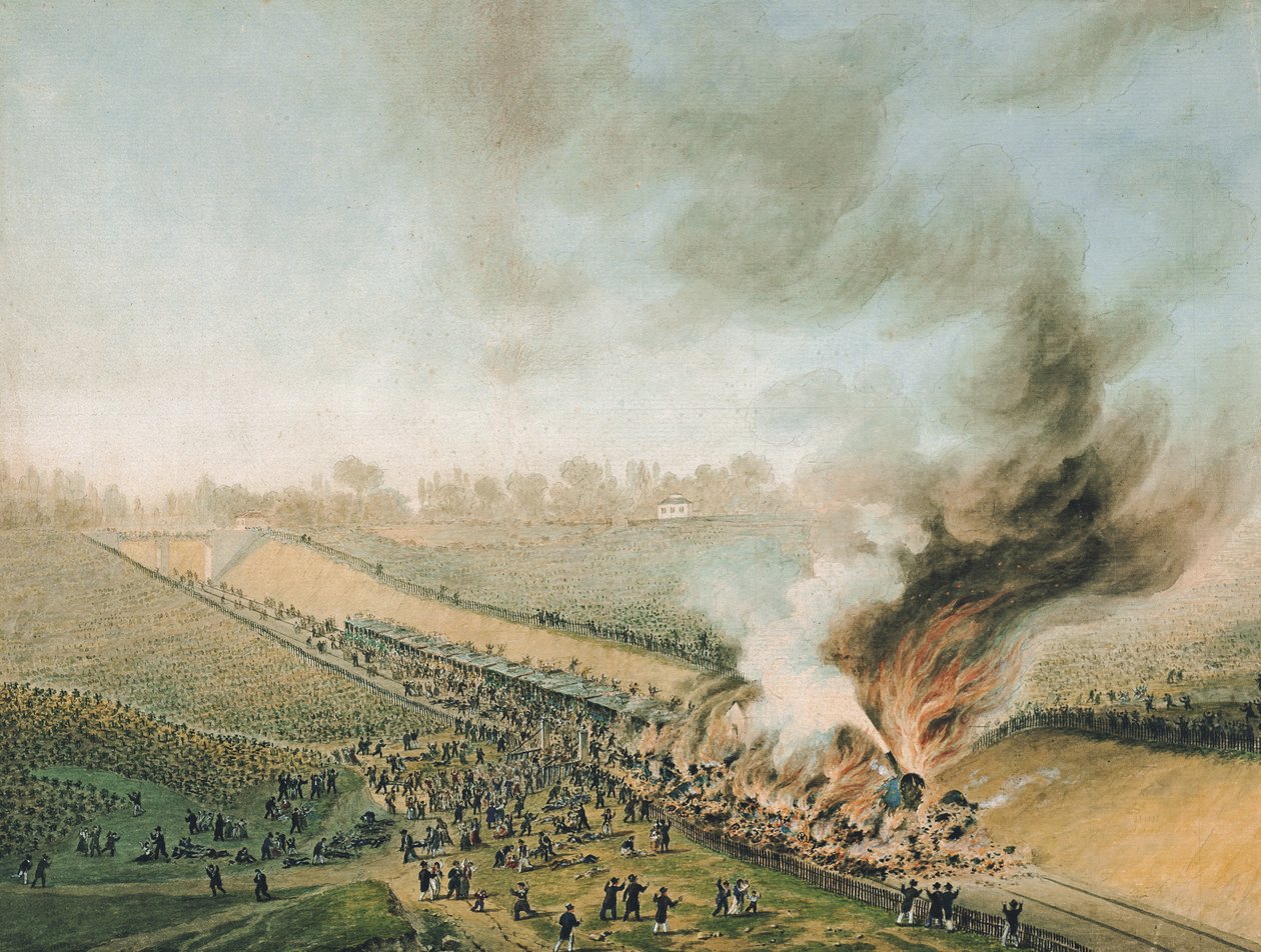 Nehoda na železnici z Versailles do Bellevue, 8. května 1842 od French School