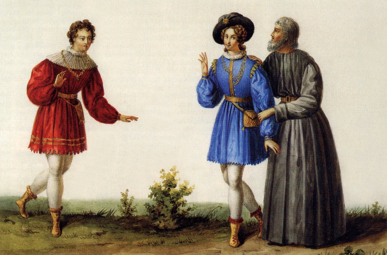 Adolphe Nourrit v roli Le Comte v Le Comte dOry od Gioacchina Rossiniho, 1828 od French School