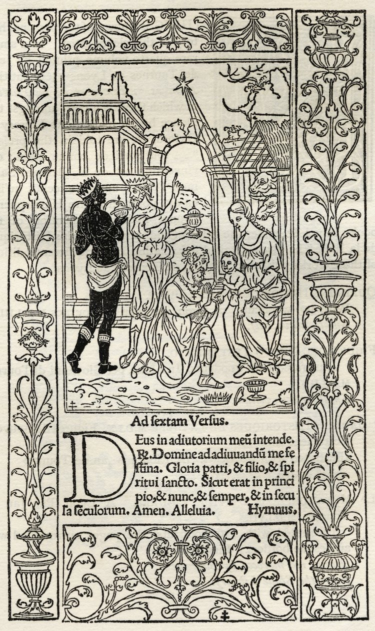Klanění králů, z „Katalogu sbírky rytin, leptů a dřevořezů“, od Richarda Fishera, vydané v roce 1879 od French School