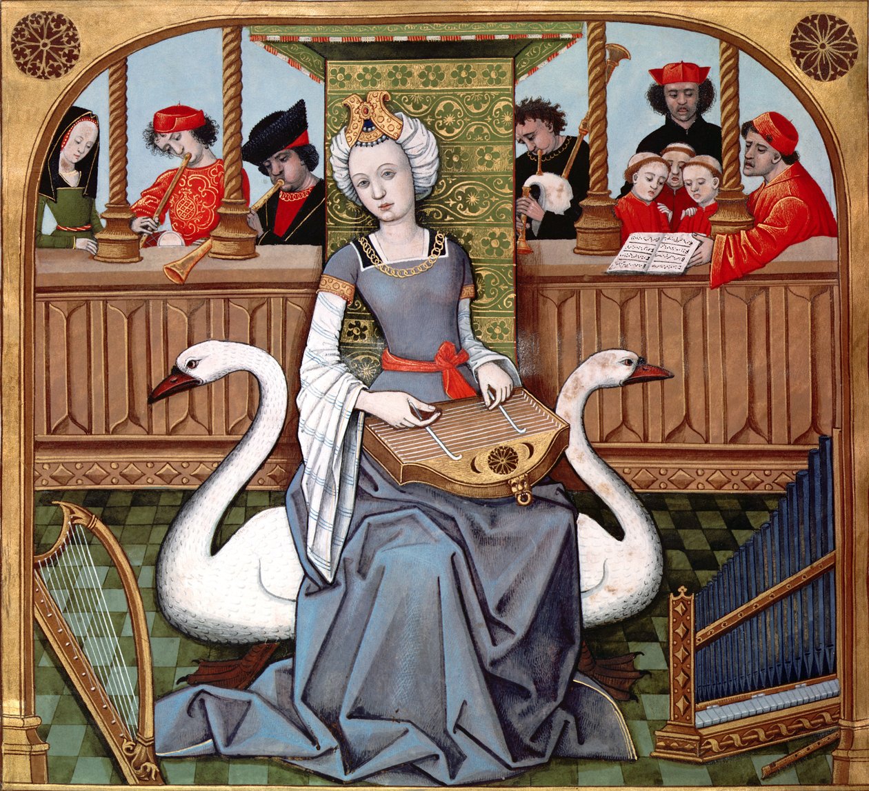 Alegorie hudby, ms. Francais 143 fol. 65v z 