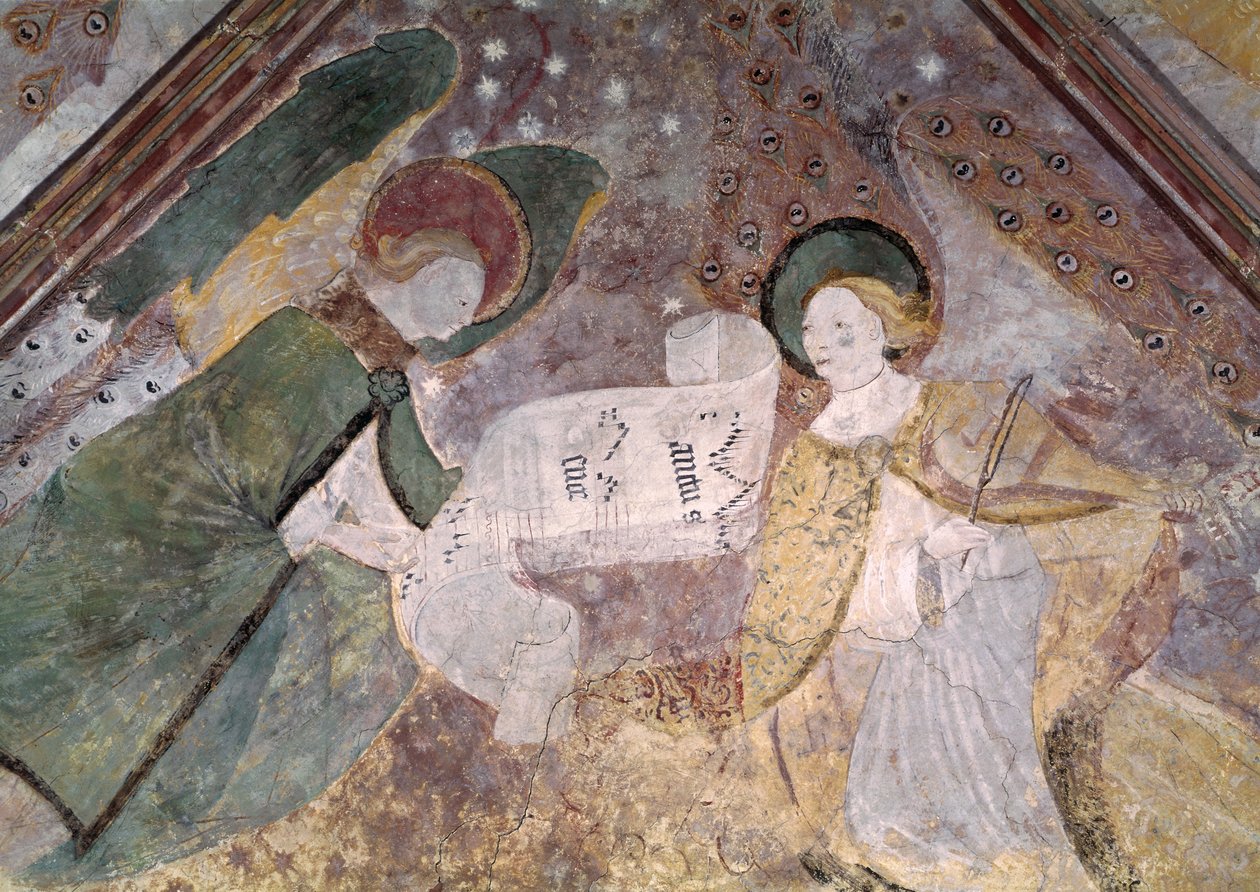 Angel Musicians, z kaple v severní transeptu, Breton School od French School
