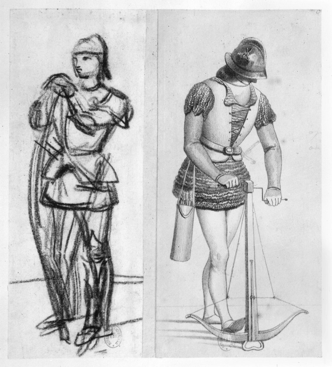 Lukostřelec a střelec z kuše za vlády Ludvíka XI (1461-83) od French School
