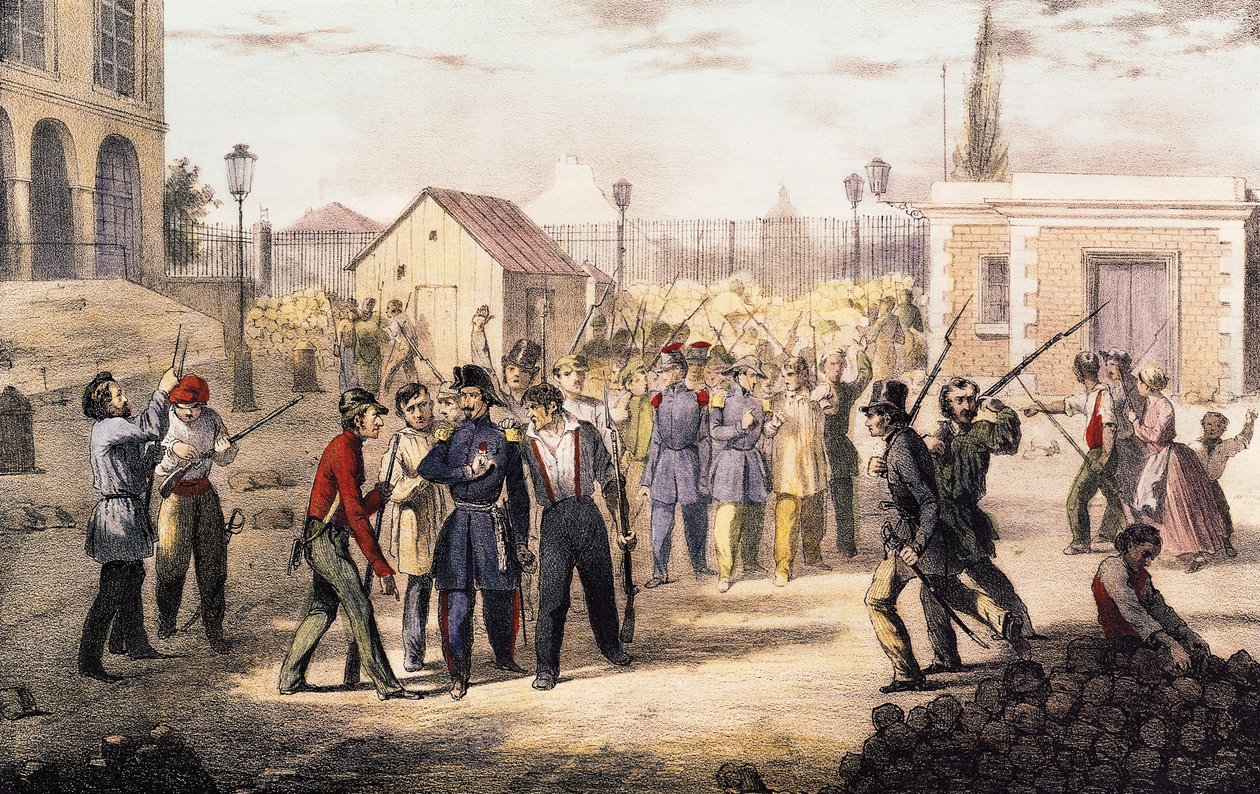 Útok na Barriere Fontainebleau, 25. června 1848 od French School