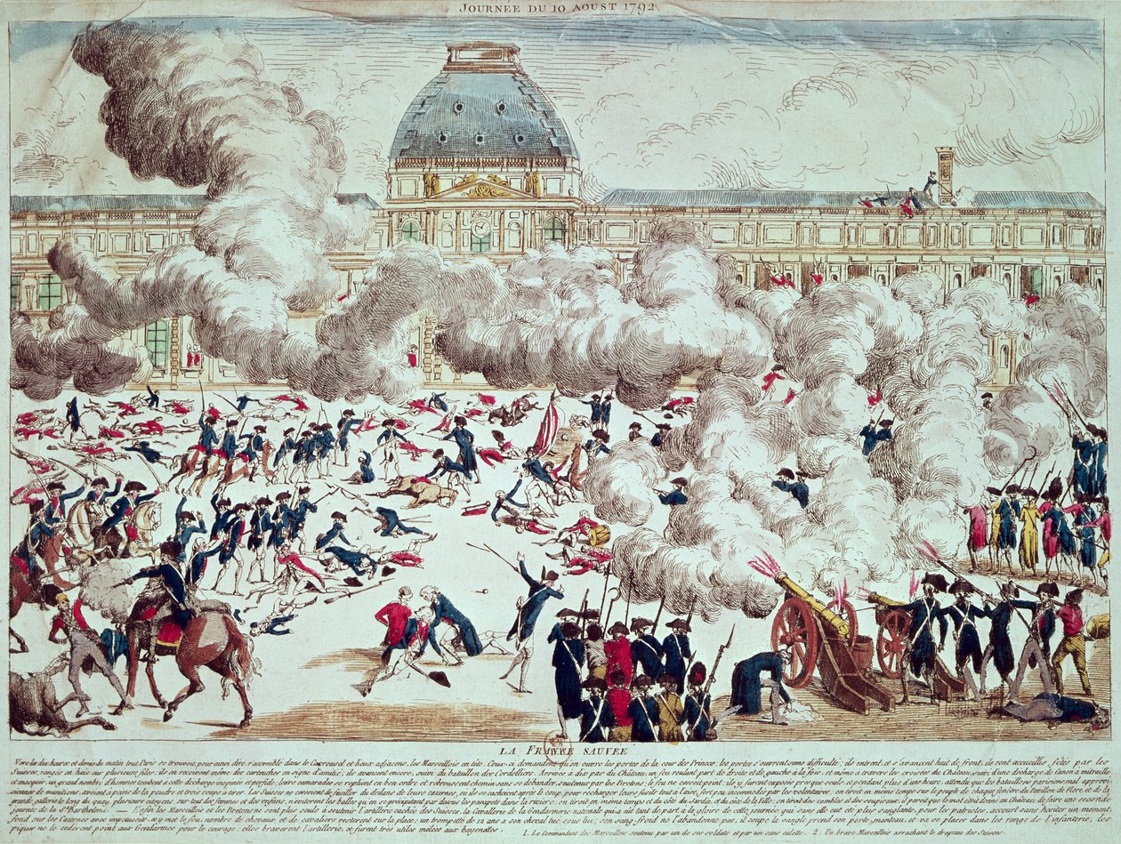 Útok na Tuileries, 10. srpna 1792 od French School