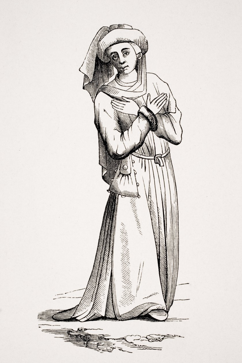 Barrister, podle kresby v rukopise z 15. století, z „Le Moyen Age et la Renaissance“ od Paula Lacroixe (1806-84) vydaného v roce 1847 od French School