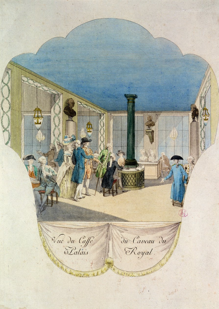 Kavárna ve sklepě Palais-Royal od French School