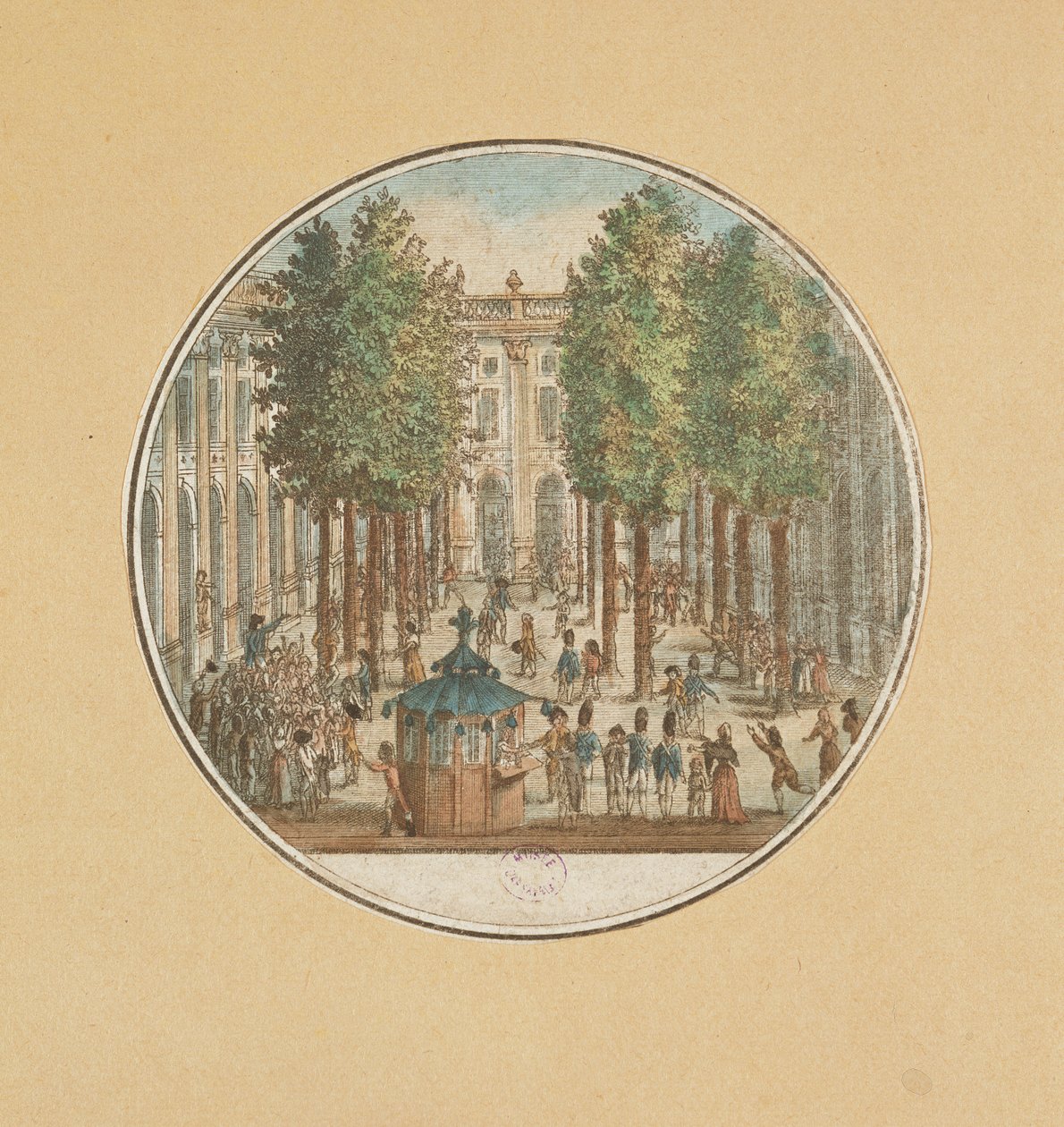 Camille Desmoulins mluví v Palais Royal, 12. července 1789 od French School