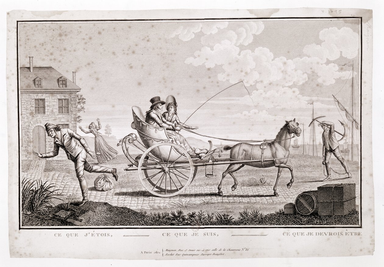 Karikatura nového bohatství, c.1795 od French School