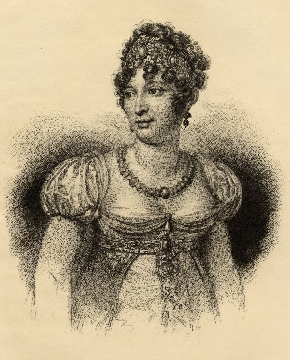 Caroline Bonaparte (1782-1839) královna Neapole od French School
