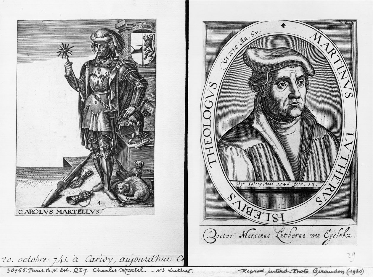 Charles Martel (688-741) a Martin Luther (1483-1546) od French School