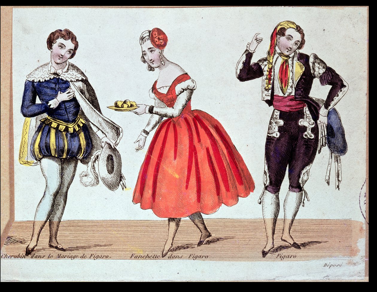Cherubino, Fanchette a Figaro, scéna z 