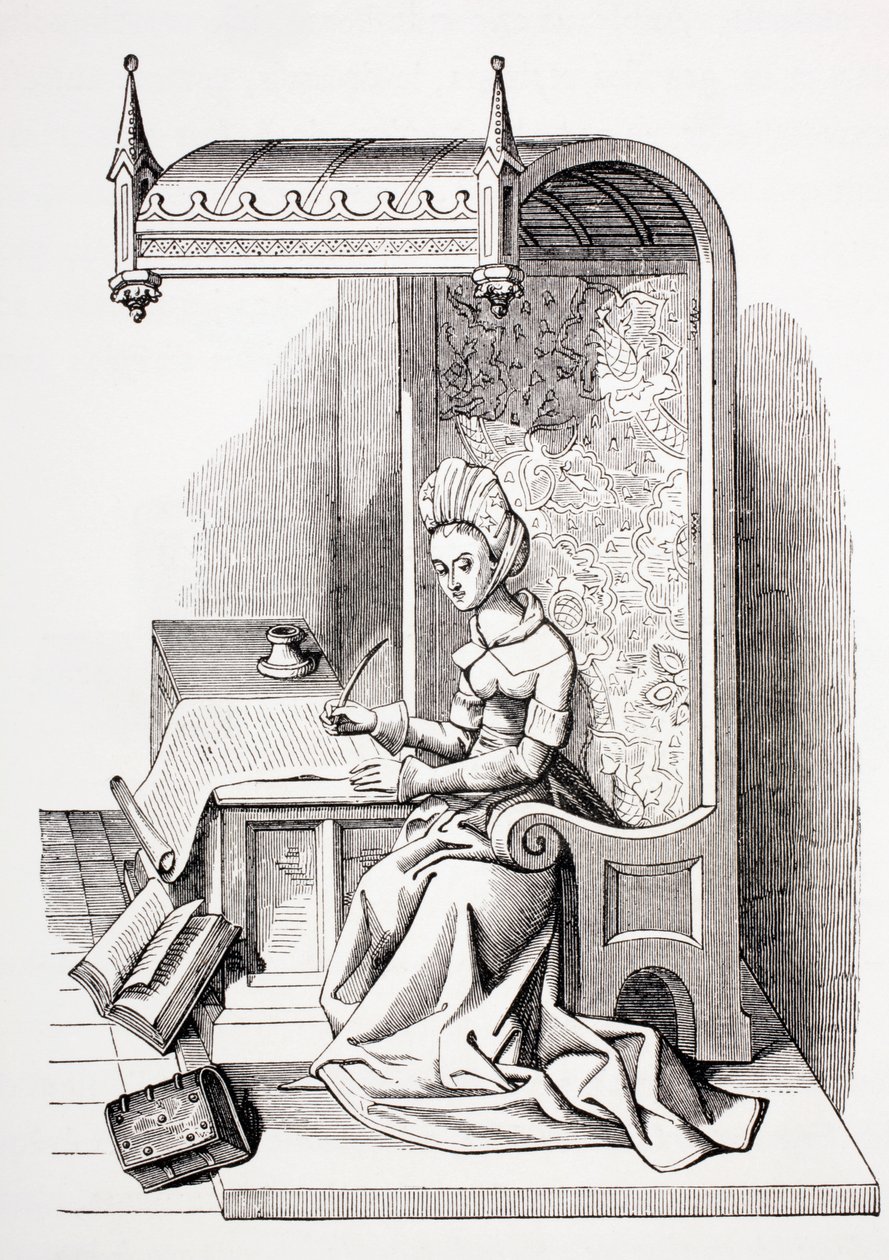 Christine de Pisan, 1873 od French School