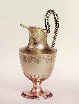 Džbánek na smetanu, zdobený formálními listy a zimolezem, Paříž, kolem roku 1800 (stříbro-zlato) od French School