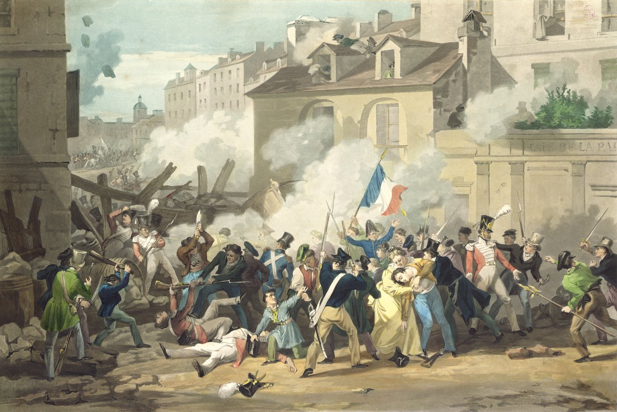 Obrana barikády, 29. července 1830 od French School