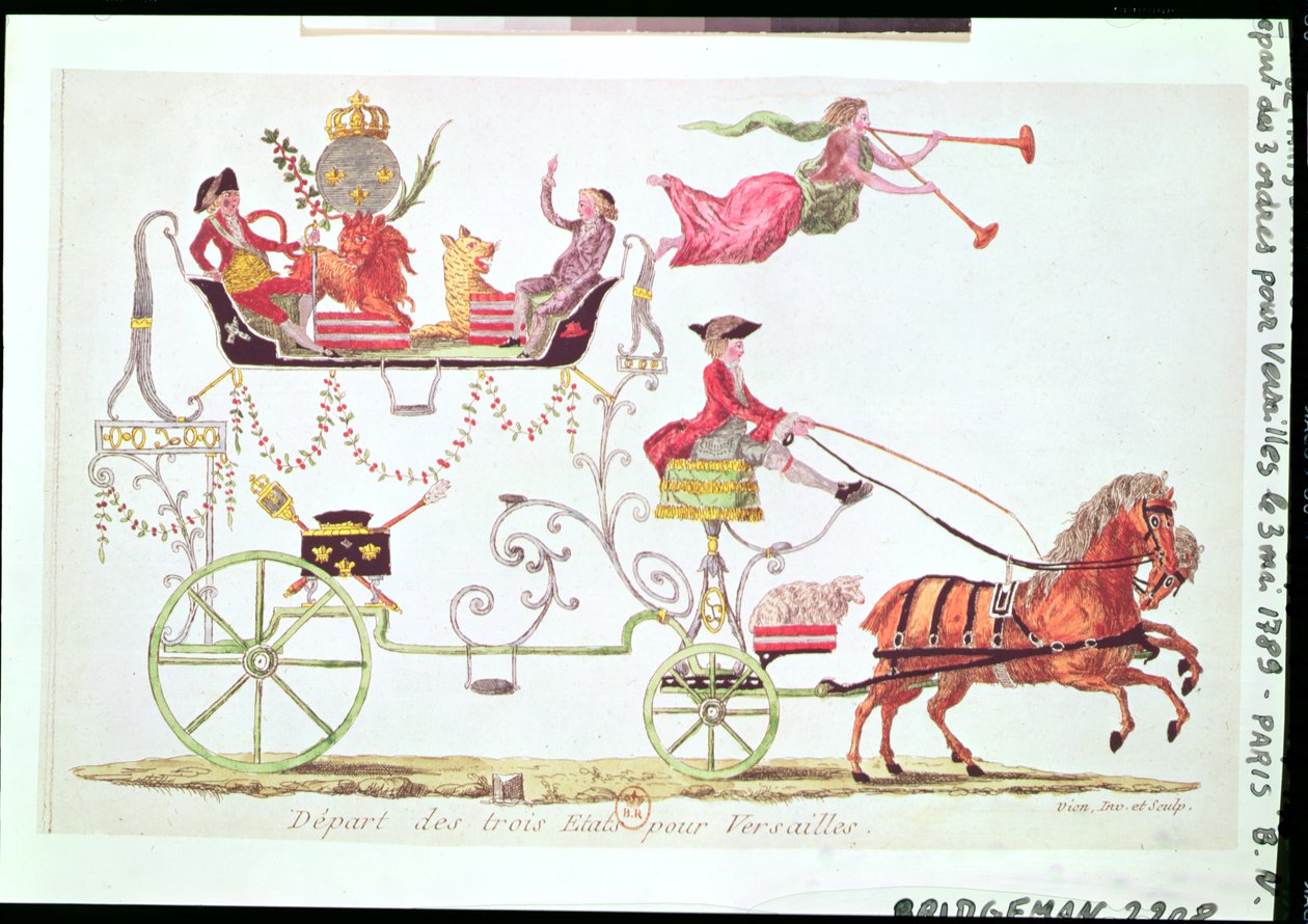 Odjezd Tří řádů do Versailles, 3. května 1789 od French School