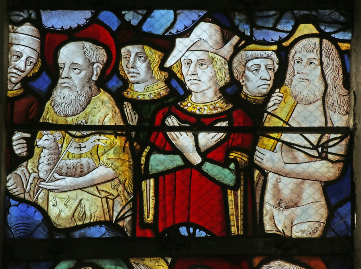 Detail okna zobrazující lidi při druhém příchodu Krista, 1470-1500 (detail 2921838) od French School