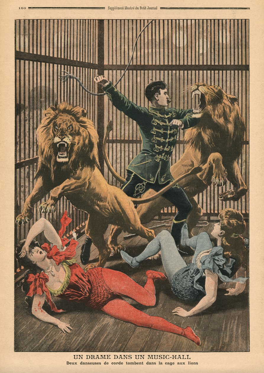 Drama v hudebním sále, ilustrace z "Le Petit Journal", ilustrovaná příloha, 19. května 1907 od French School