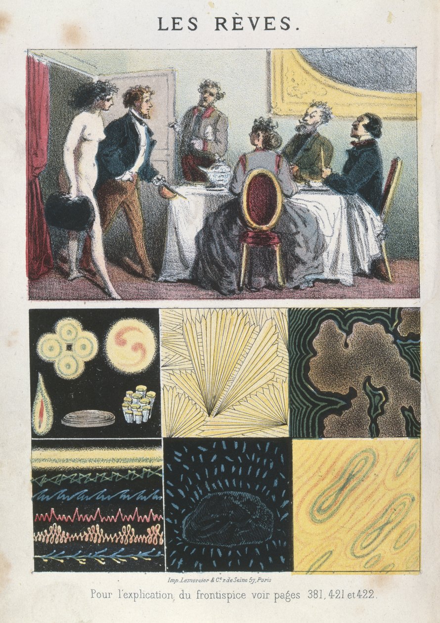 Sny, ilustrace z knihy Dreams and the Means of Directing them od markýze d