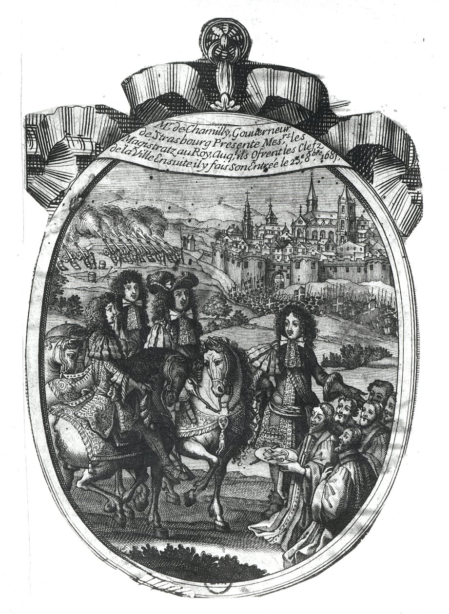 Vstup krále Ludvíka XIV. (1643-1715) do Štrasburku, 25. října 1681 od French School