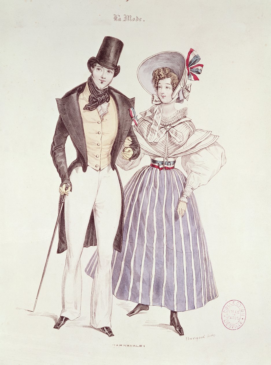 Móda pro muže a ženy, 1830 od French School