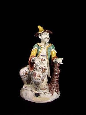 Postava Číňana, ze Saint-Cloud (porcelán) od French School