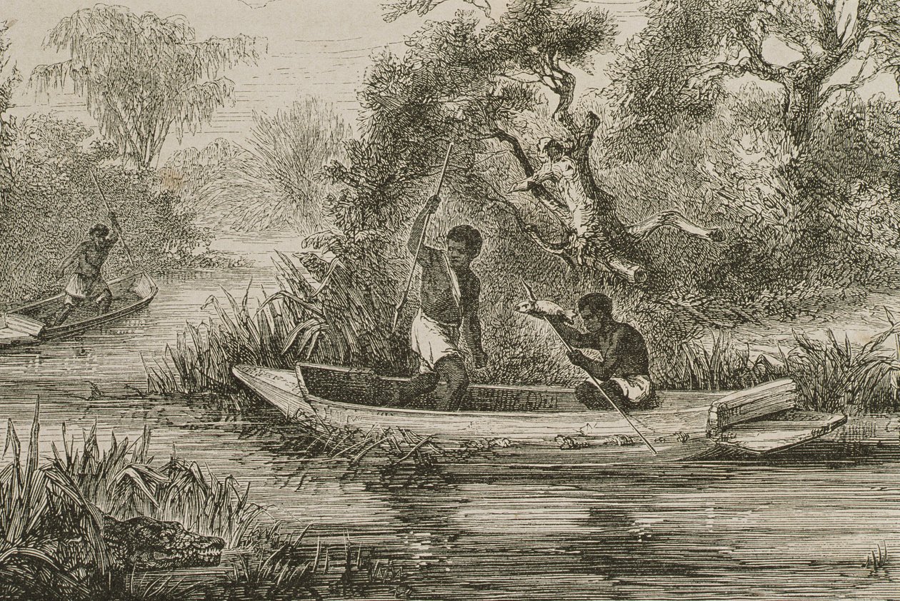 Rybáři na řece Senegal, 60. léta 19. století od French School